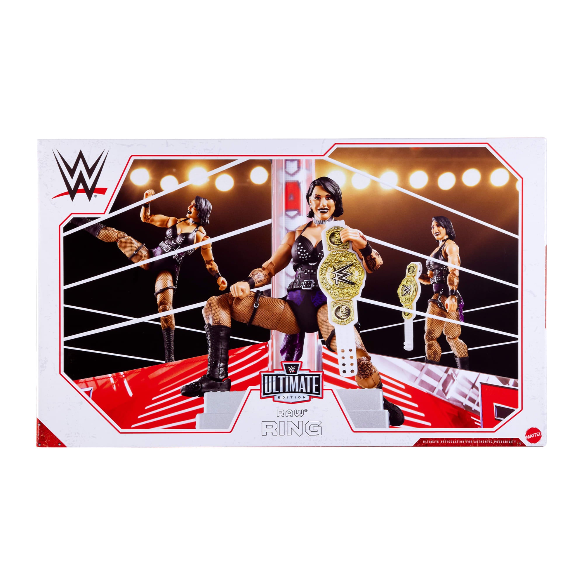 WWE Ultimate Edition RAW Ring and WWE Superstar Rhea Ripley Figure