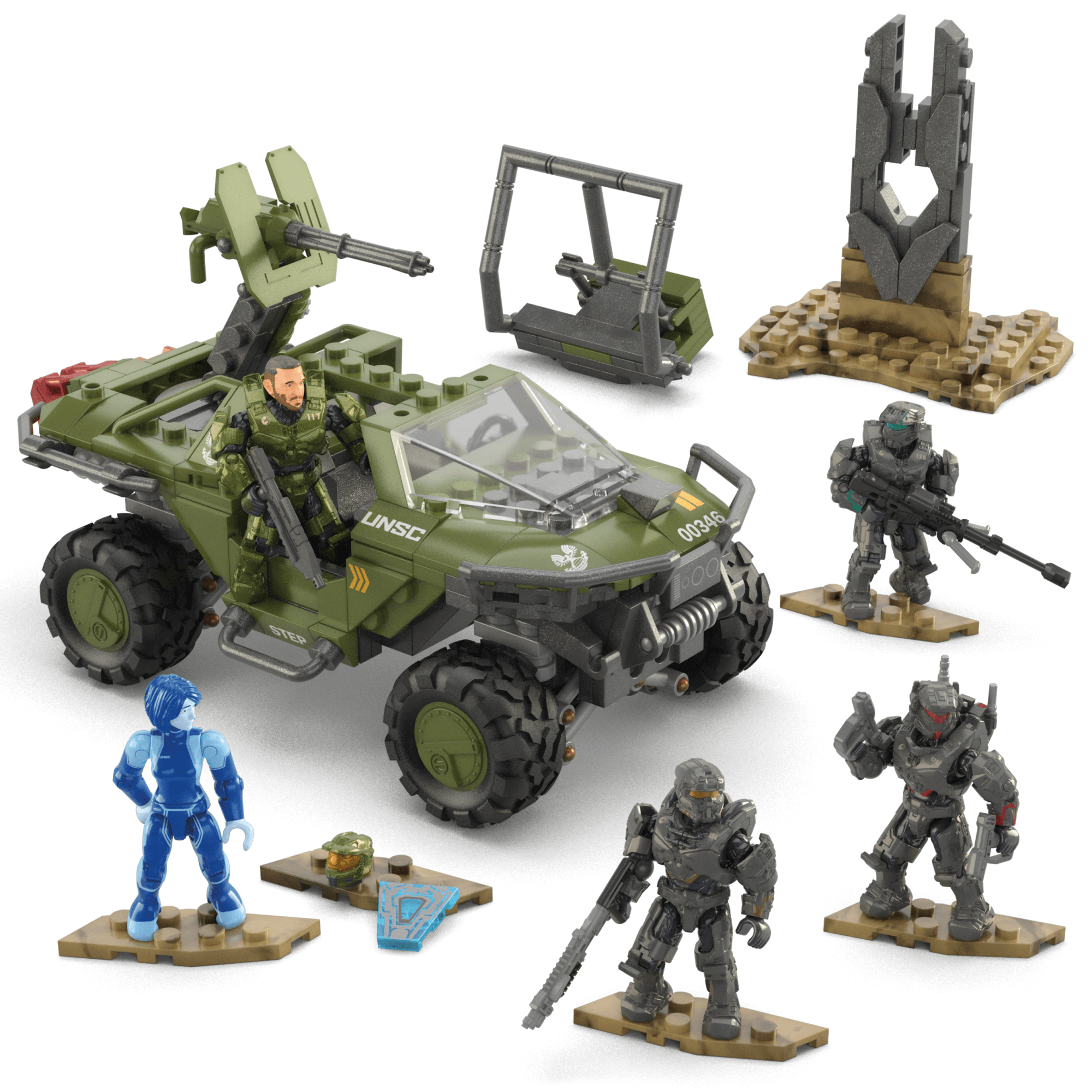 MEGA Halo FLEETCOM Warthog Vehicle Building Set