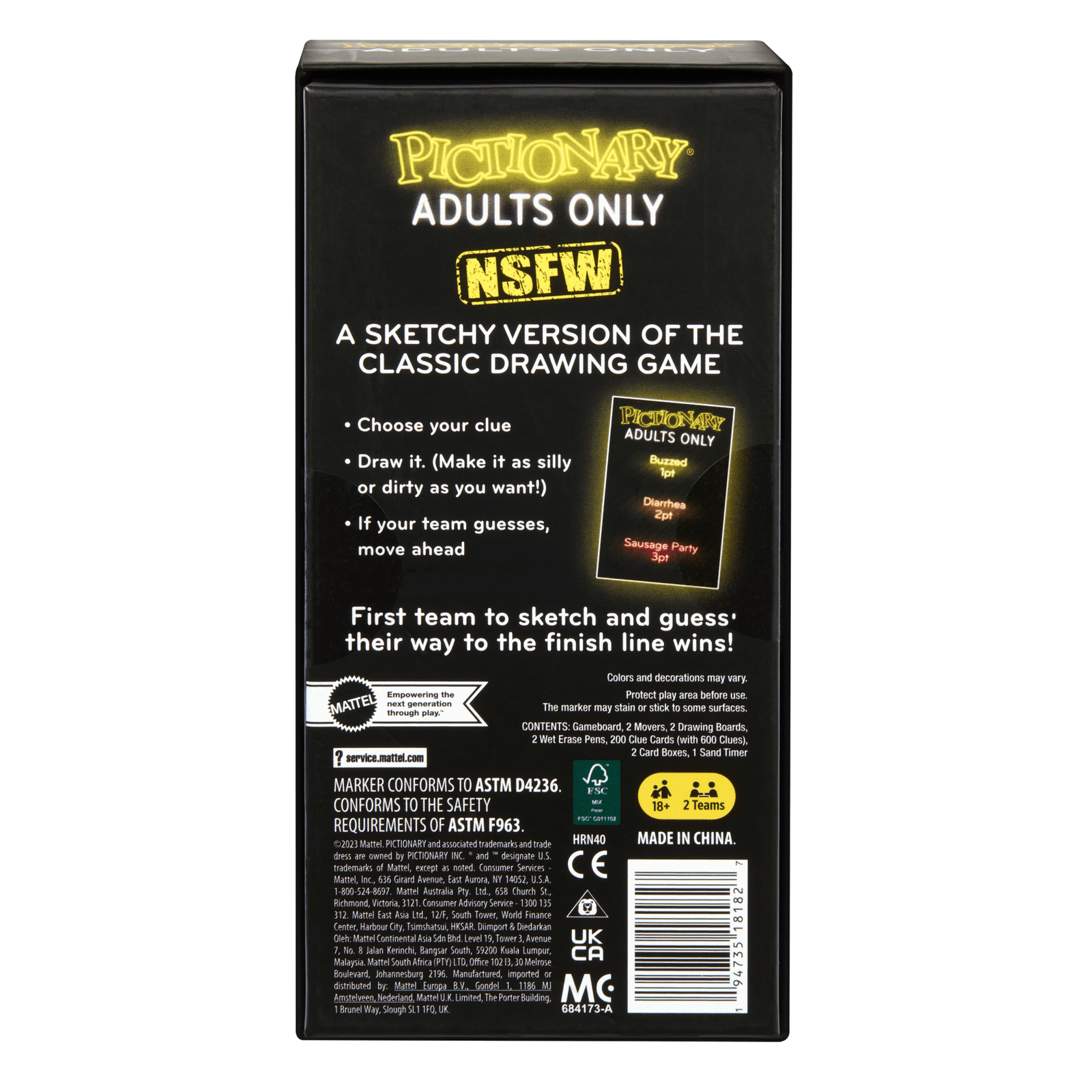 Pictionary Adults Only Party Game