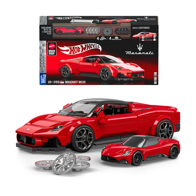 Mattel Brick Shop Hot Wheels Maserati MC20 Building Set