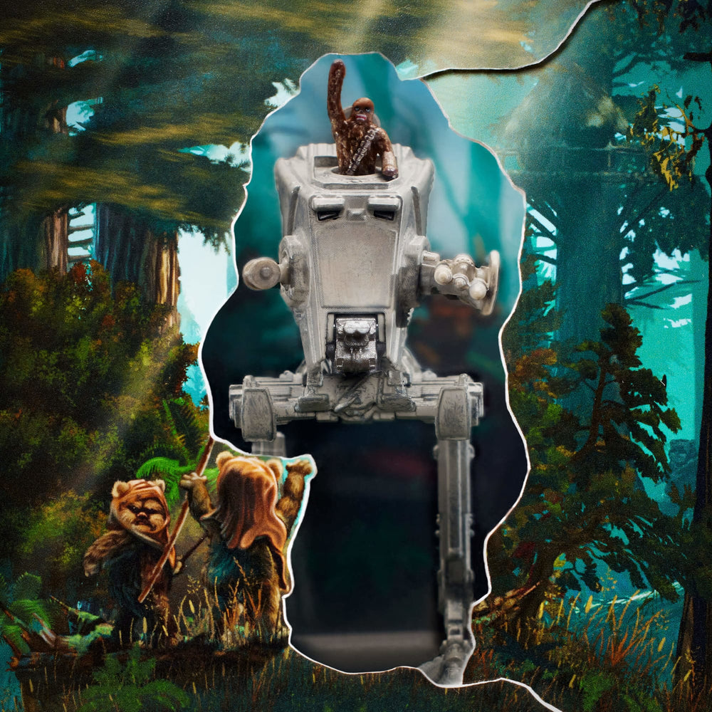 Star Wars Starships Select AT-ST With Chewbacca