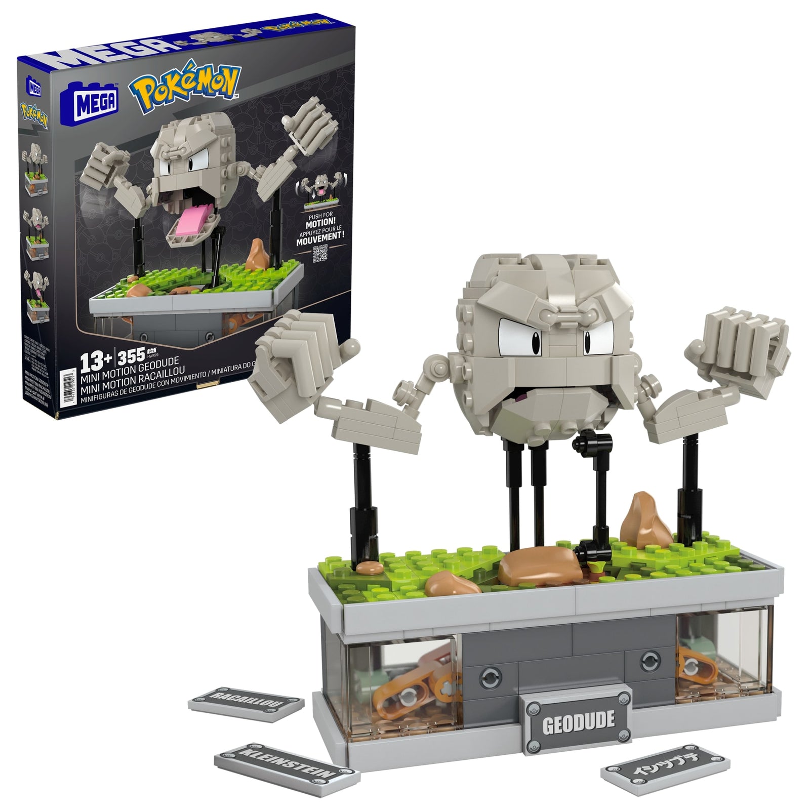 MEGA Pokémon Mini Motion Geodude Building Set 2024 Mattel Creations