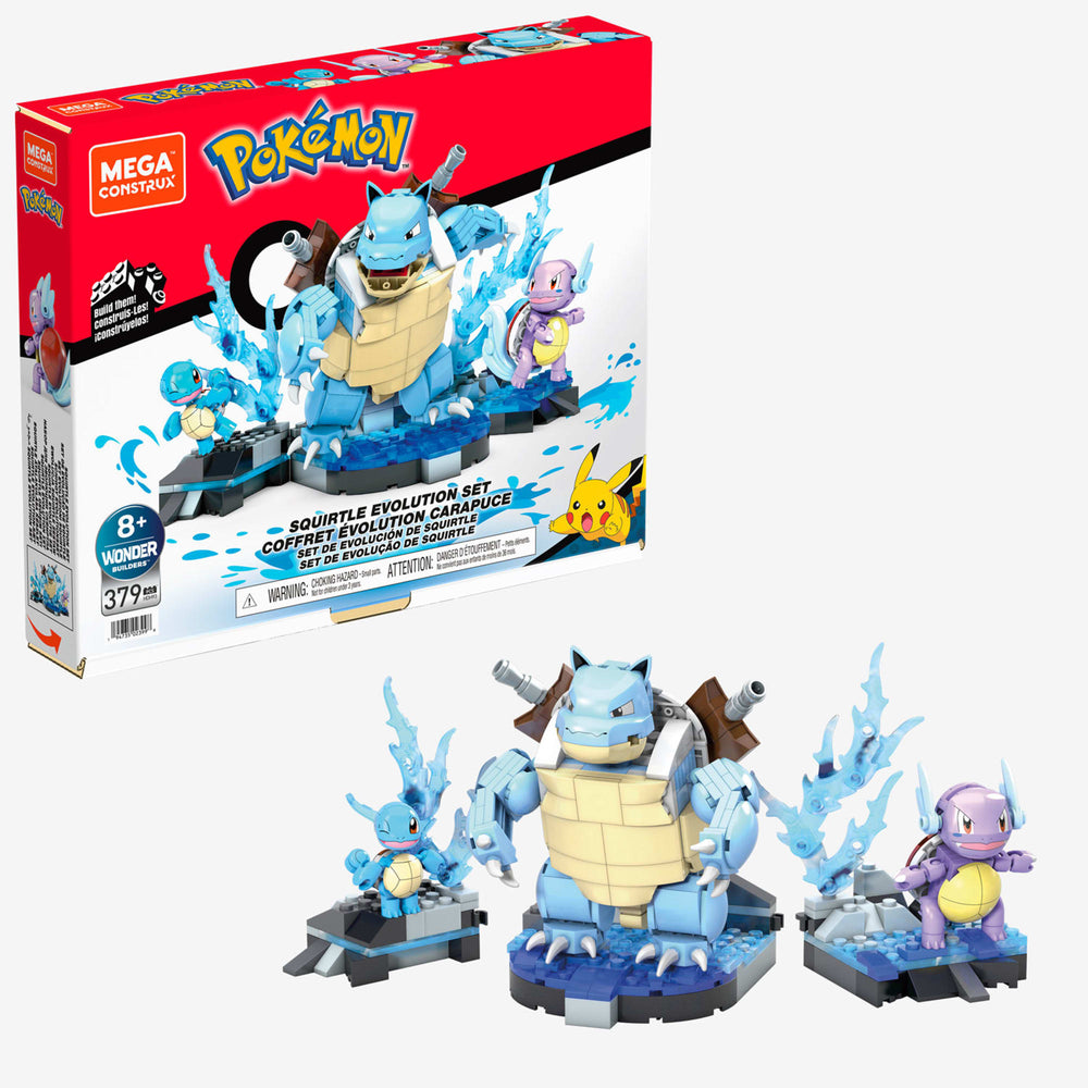 MEGA Construx Pokemon Squirtle Evolution Construction Set