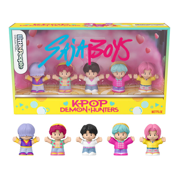 KPop Demon Hunters サジャボーイズ あみぐるみ 5体セット Little People KPop Demon Hunters Saja Boys Figure Set | Mattel
