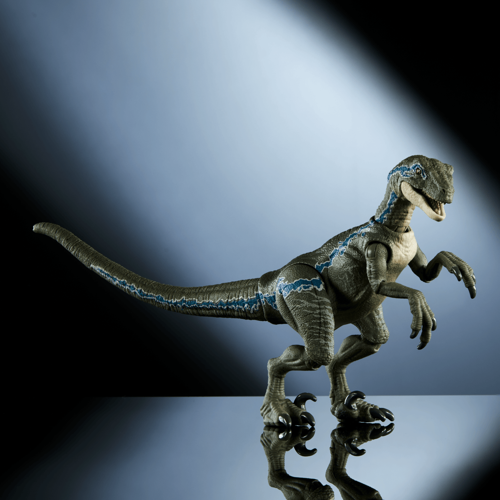 Jurassic World Hammond Collection Velociraptor Blue Dinosaur Figure