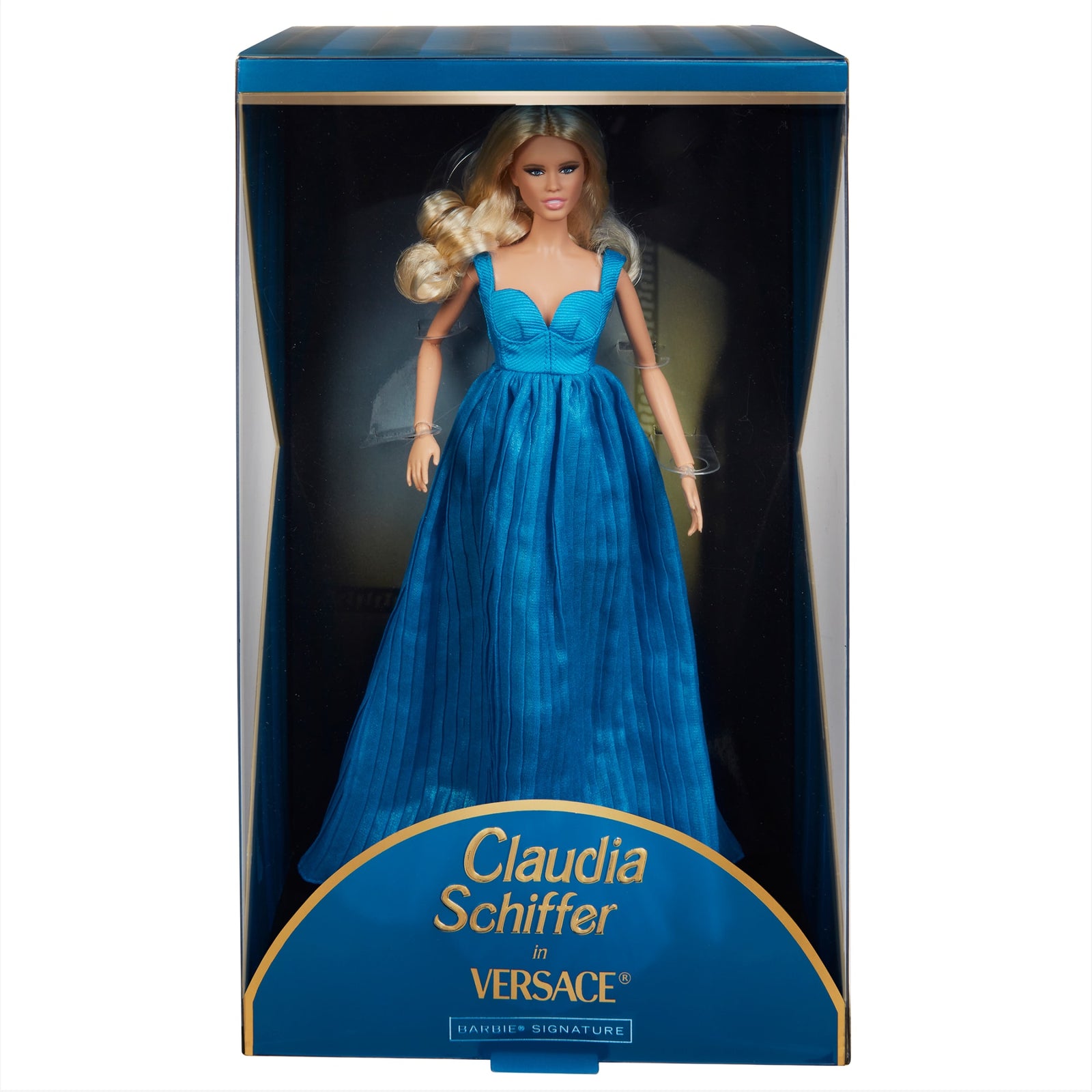 Claudia Schiffer Supermodel Barbie Doll in Versace Gown | Mattel Creations