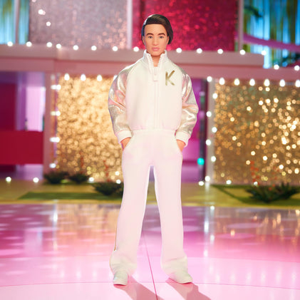 Ken Doll In White and Gold Tracksuit – Barbie The Movie