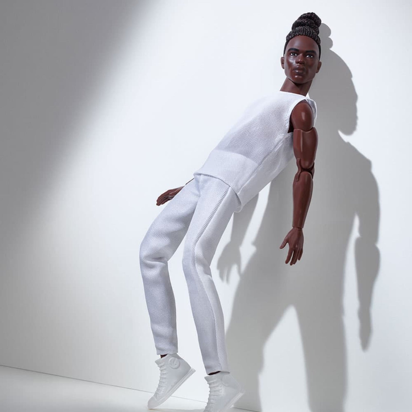 Barbie Looks Ken Doll (Brunette with Braids & Bun Hairstyle)