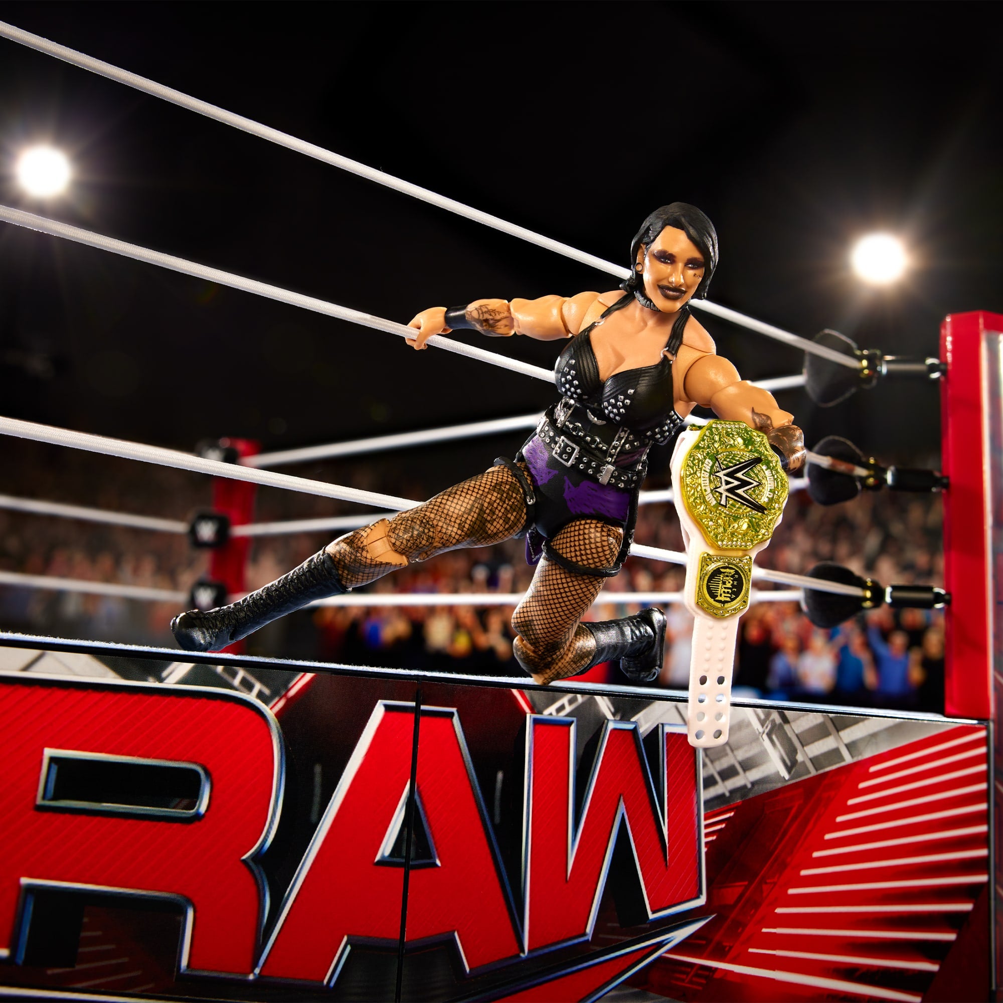 Wwe Rhea Ripley Toy WWE Ultimate Edition RAW Ring and WWE Superstar Rhea Ripley Figure [All ...