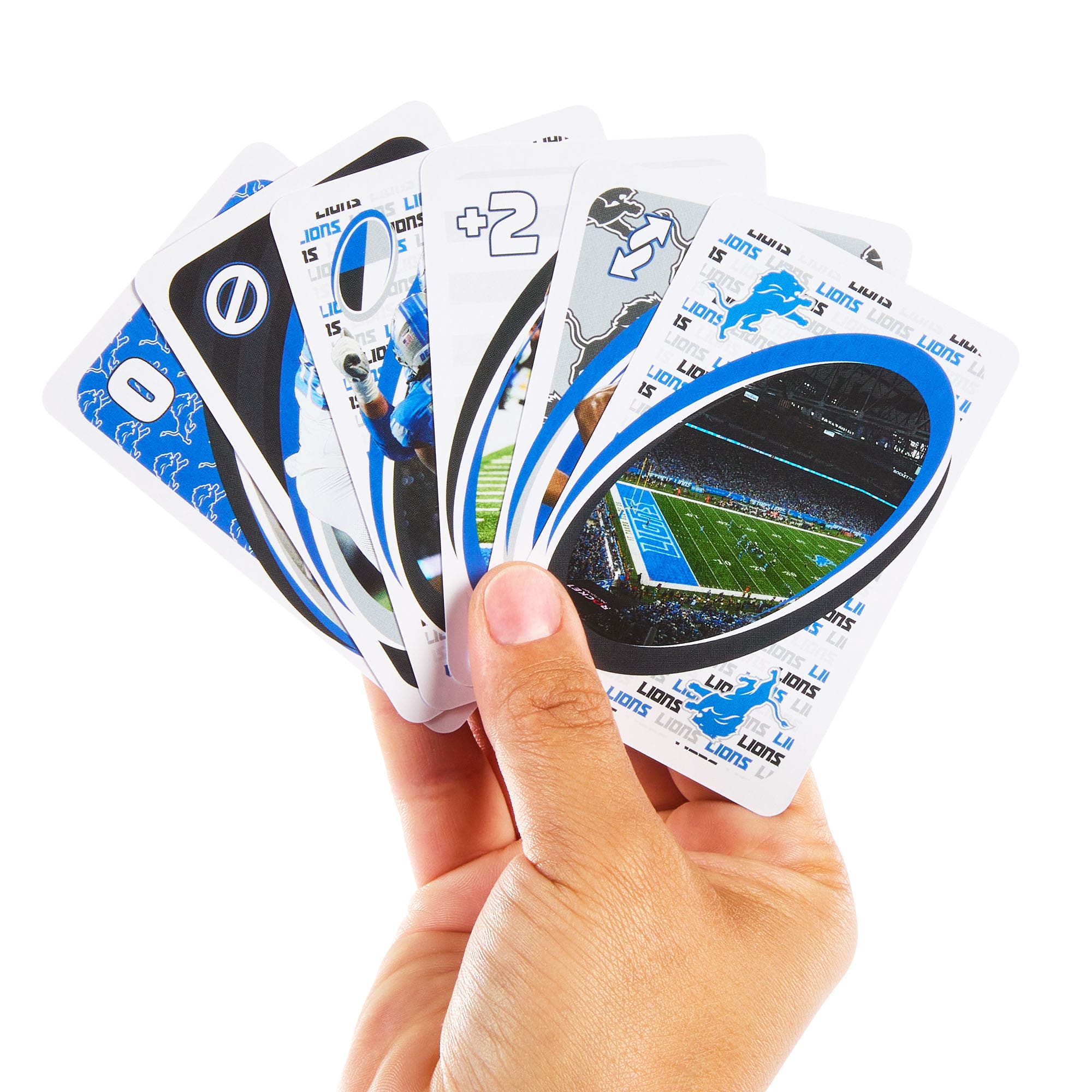 UNO Fandom NFL Detroit Lions Game Deck Mattel Creations uno-fandom-nfl-detroit-lions-game-deck-mattel-creations
