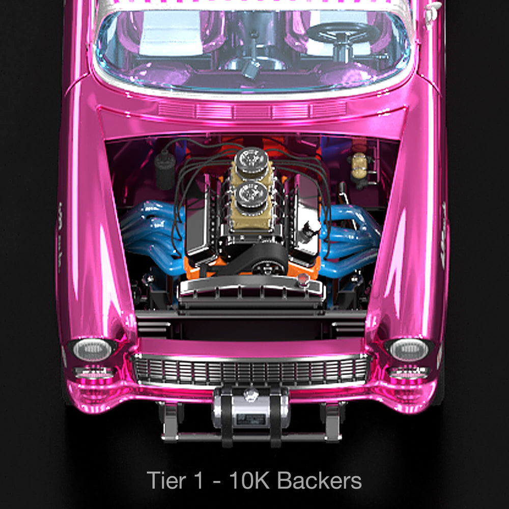 RLC Exclusive 1:18 Scale ‘55 Chevy Bel Air Gasser “Candy Striper” - Crowdfund