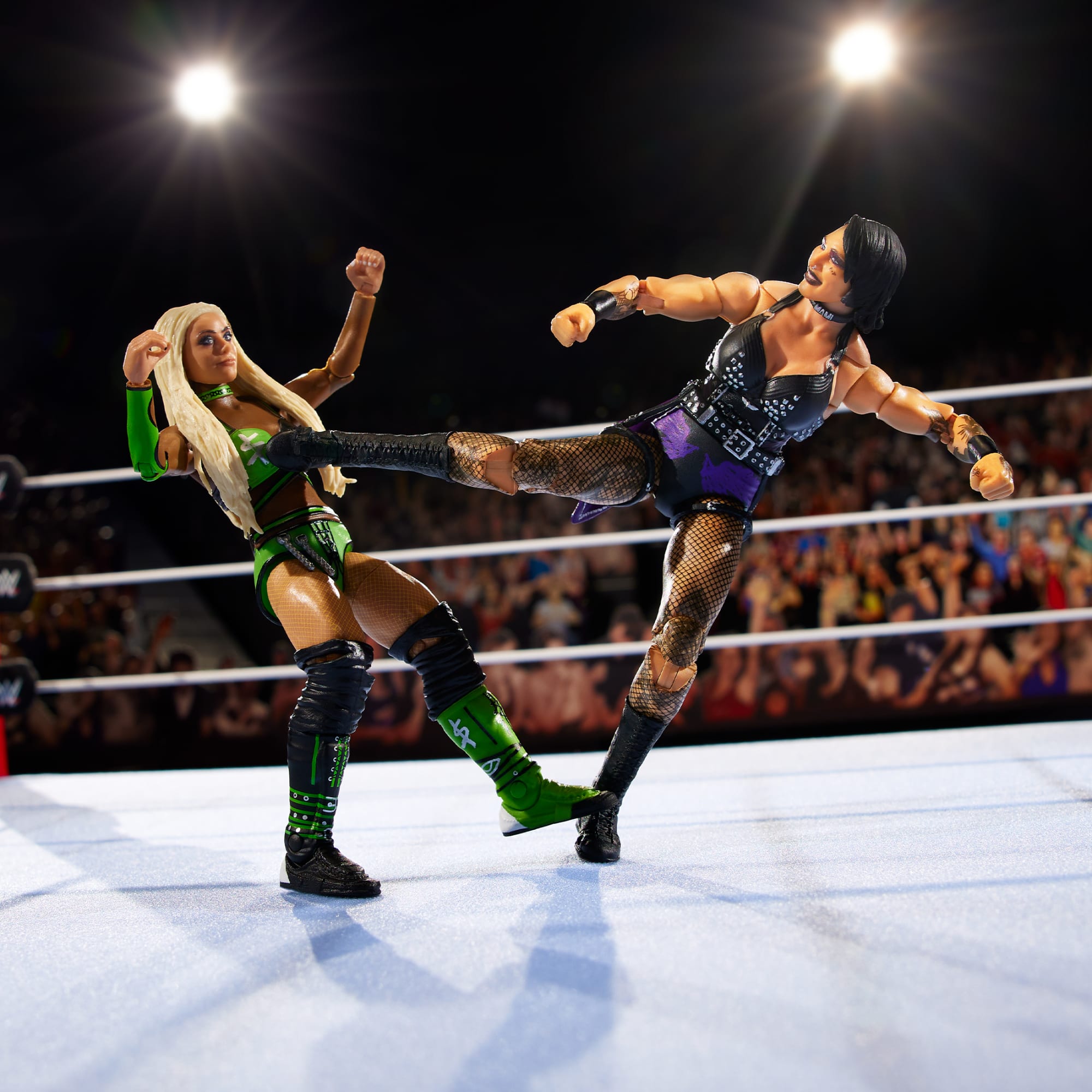 WWE Ultimate Edition RAW Ring and Rhea Ripley Figure | Mattel Creations