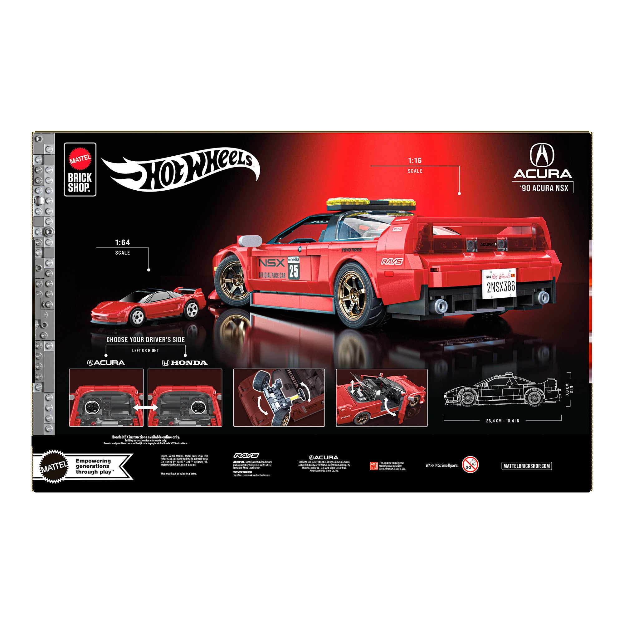 Mattel Brick Shop Hot Wheels ’90 Acura NSX Building Set | Mattel Creations