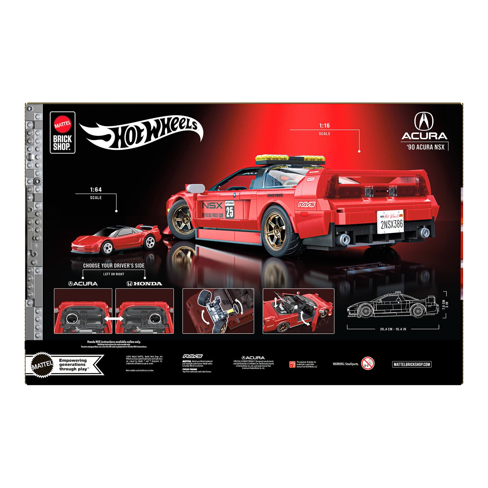 Mattel Brick Shop Hot Wheels ’90 Acura NSX Building Set