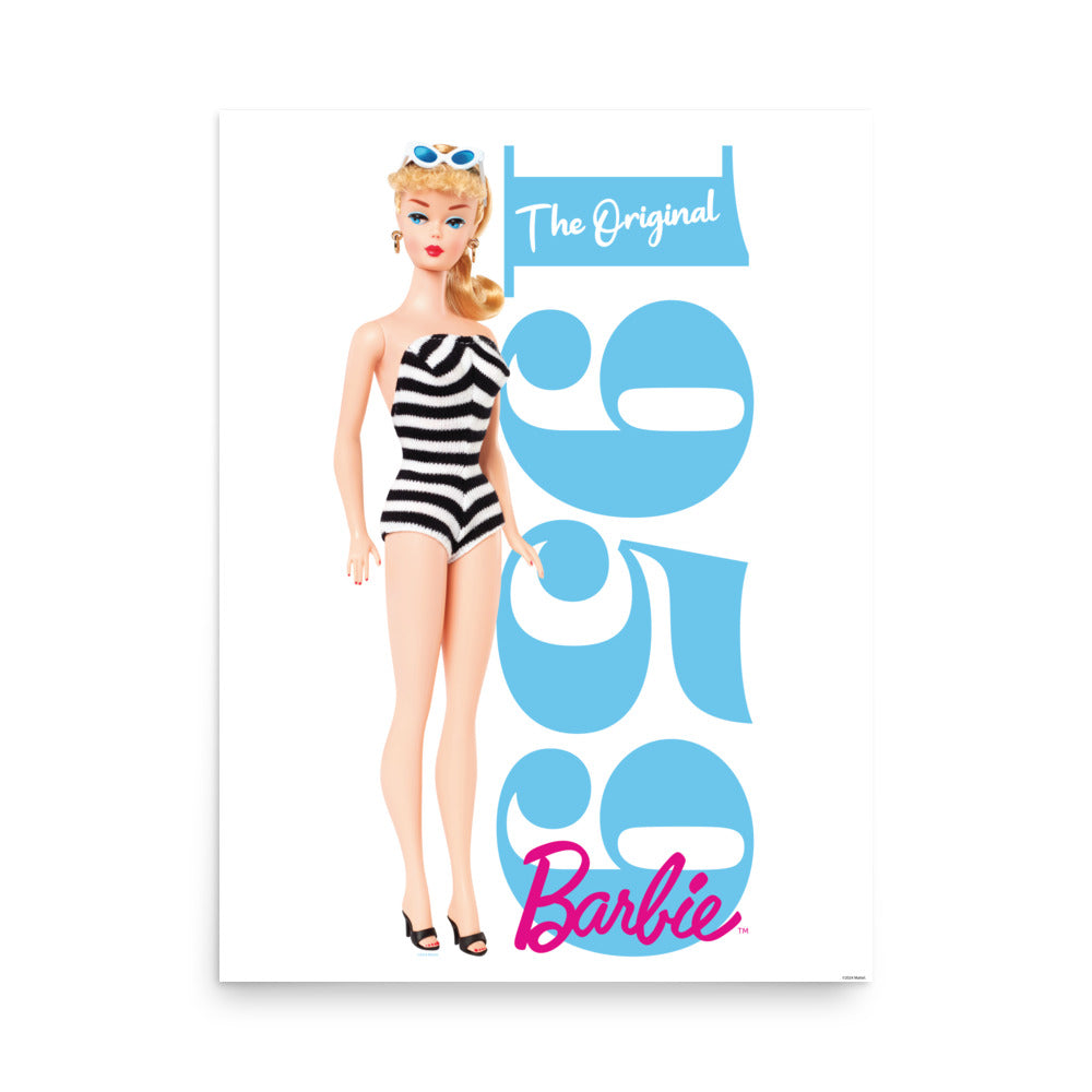 Mattel The First Ever Barbie Doll Barbie 1959 Original Poster