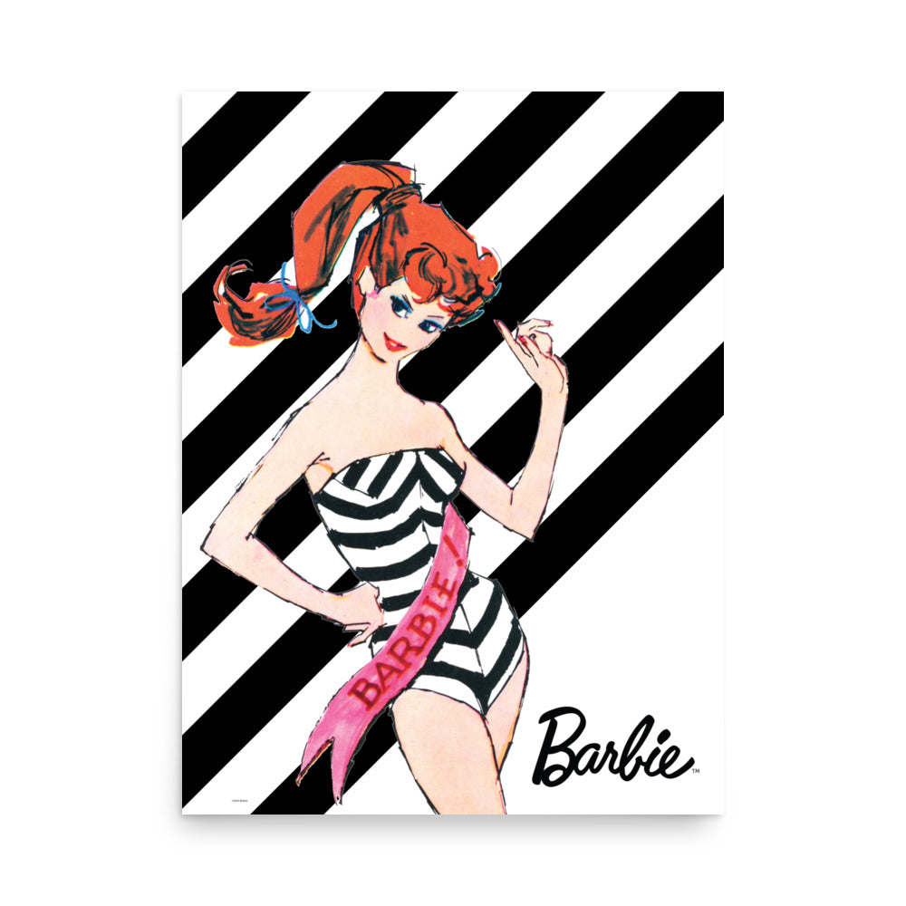 Barbie 1959 Chevron Poster