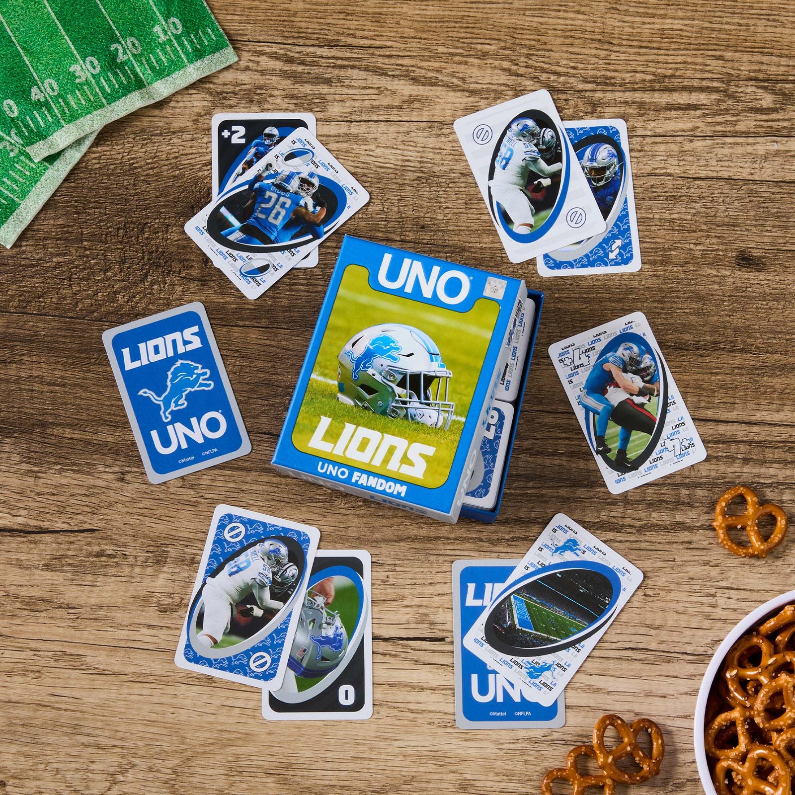 UNO Fandom NFL Detroit Lions Game Deck