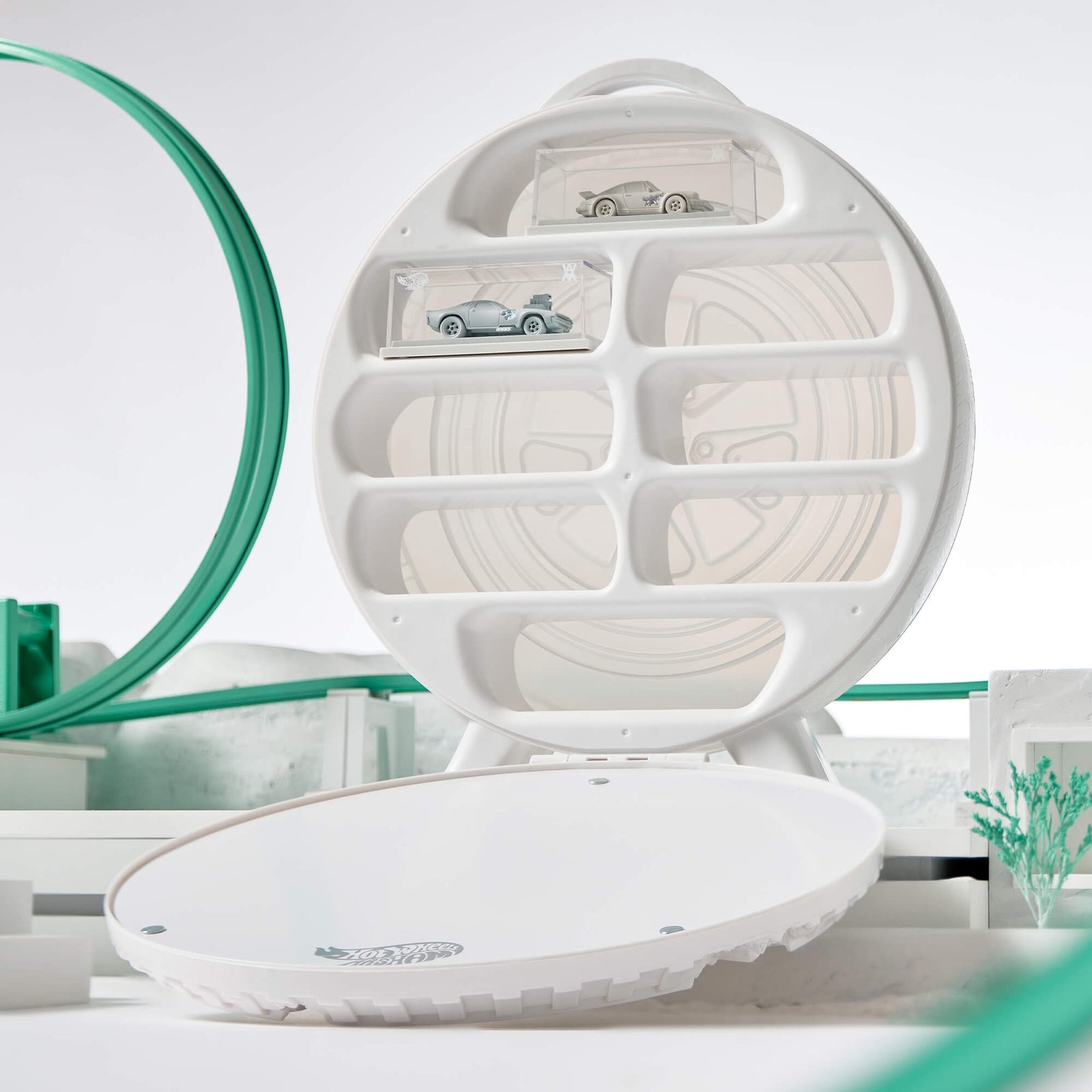 Hot Wheels x Daniel Arsham Eroded Porsche 930 and Rally Case