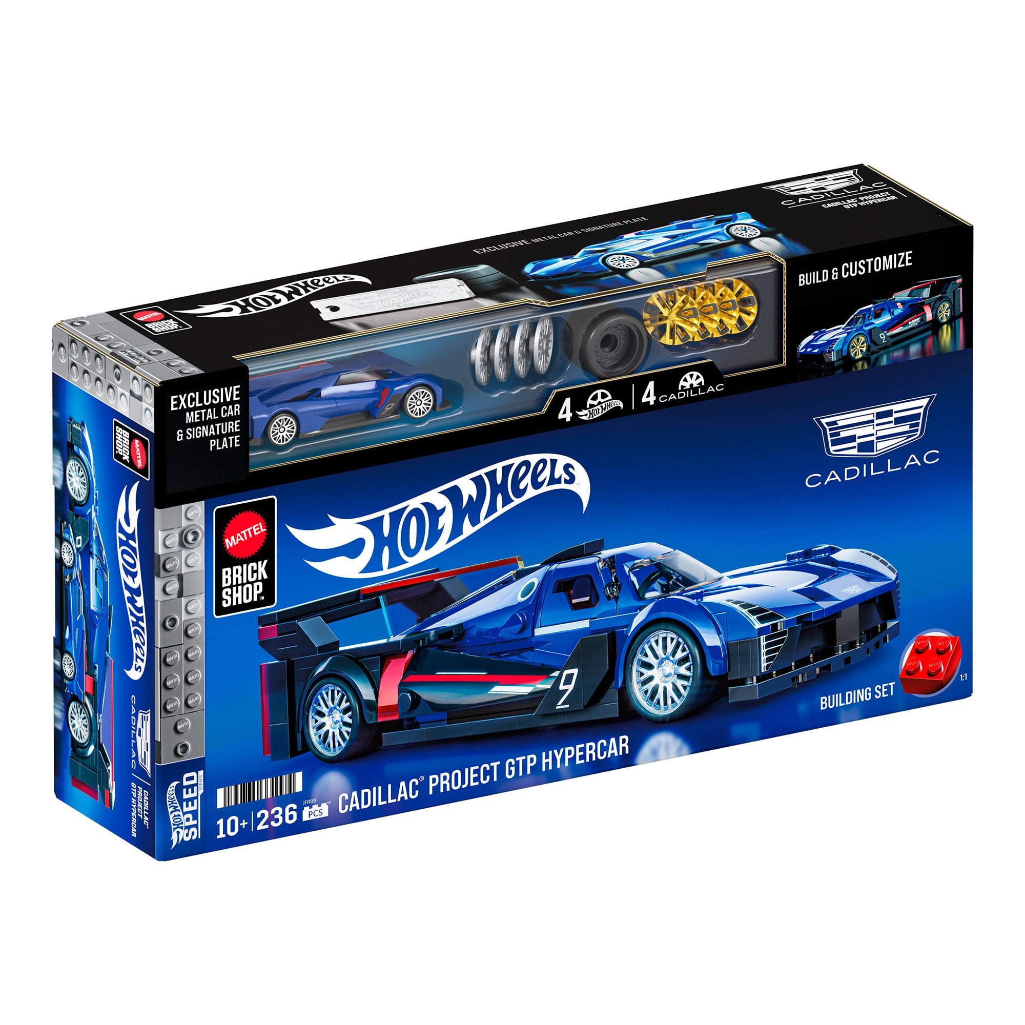 Mattel Brick Shop Hot Wheels Cadillac Project GTP Hypercar Building Set ...