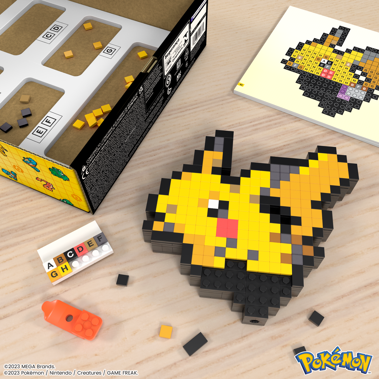 Pokemon Building Scale Pokémon Pikachu Building Set by MEGA | Mattel Creations