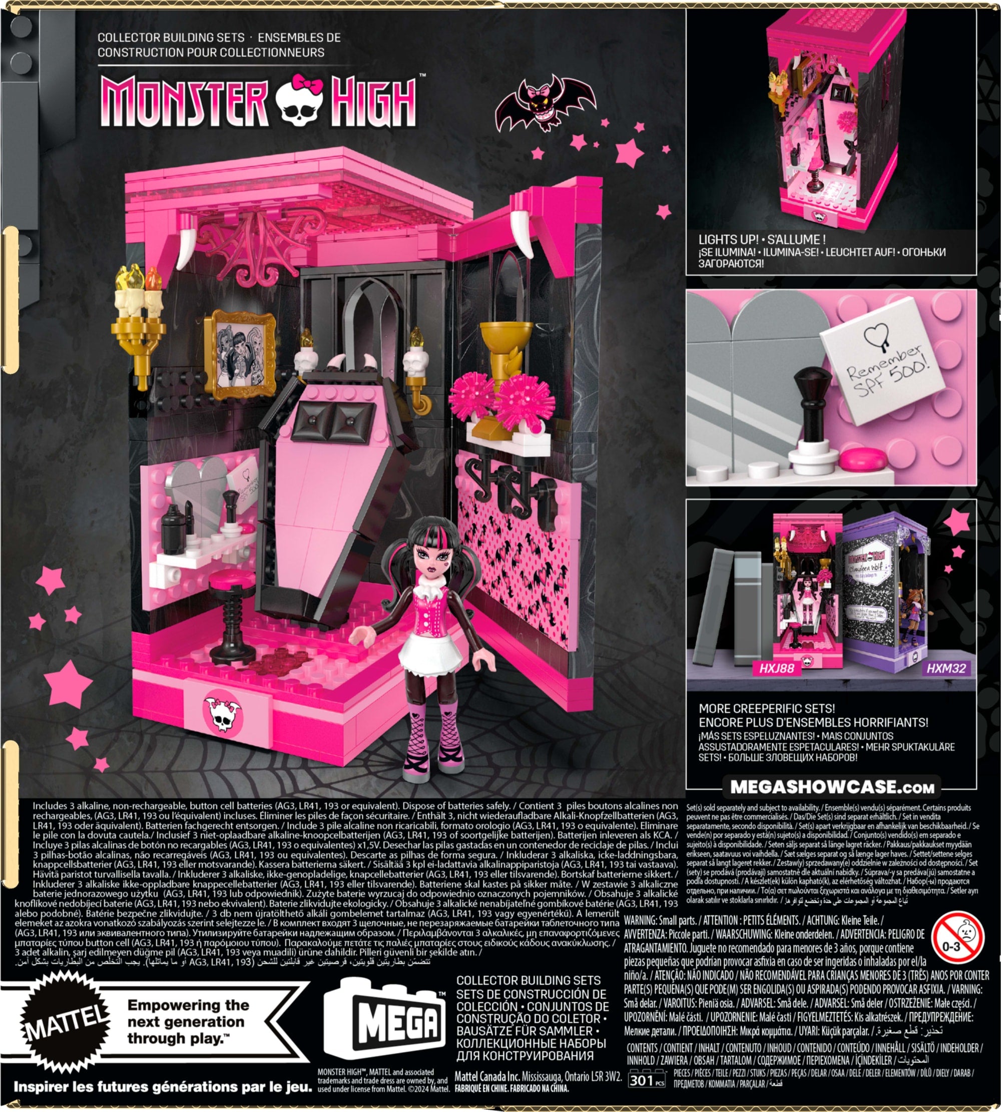 MEGA Monster High Draculaura's Boo-k Crypt Building Toy Kit