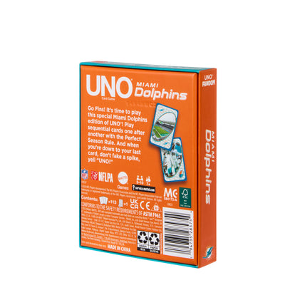 UNO Fandom NFL Miami Dolphins Game Deck