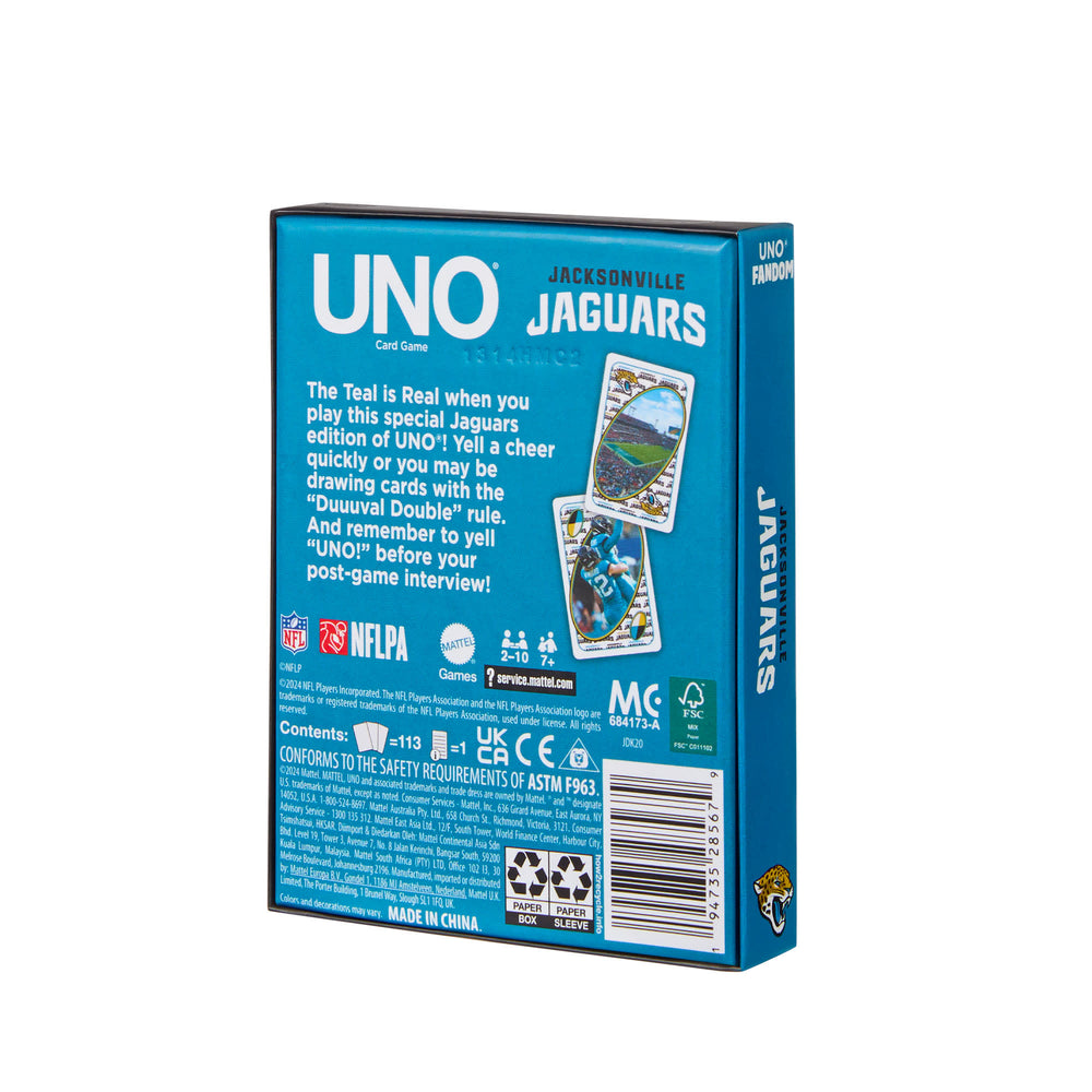 UNO Fandom NFL Jacksonville Jaguars Game Deck