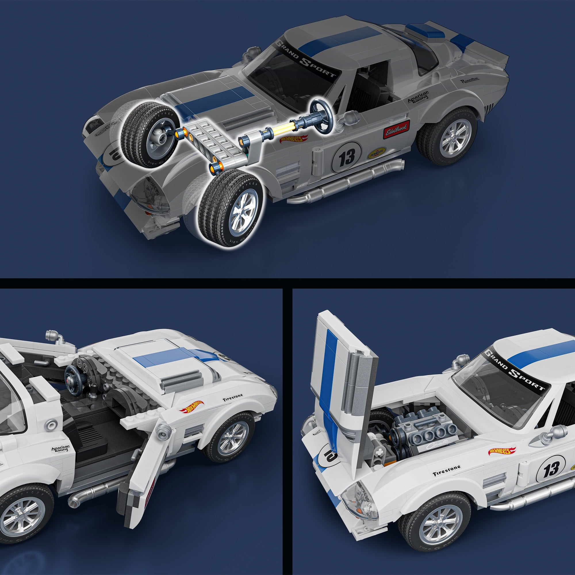 Mattel Brick Shop Hot Wheels Corvette Grand Sport Building Set | Mattel ...