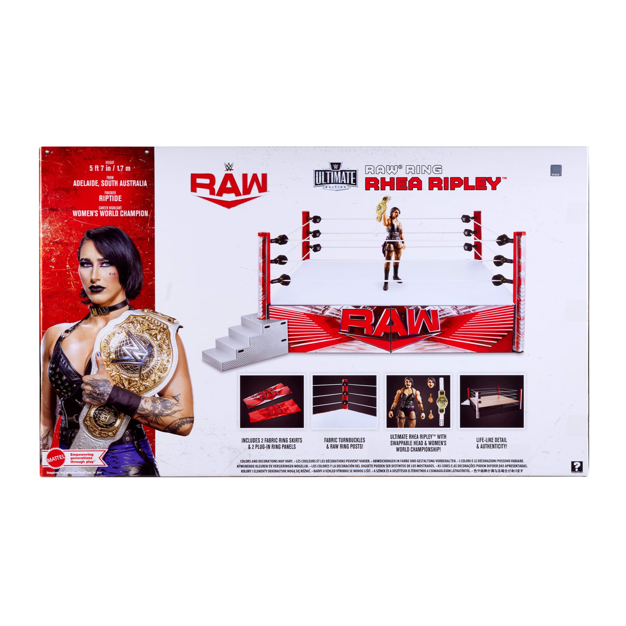 WWE Ultimate Edition RAW Ring and WWE Superstar Rhea Ripley Figure