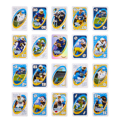UNO Fandom NFL Los Angeles Chargers Game Deck