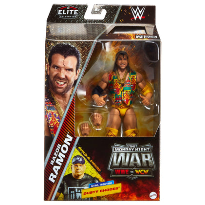 WWE Monday Night War Elite Collection Razor Ramon Action Figure & Dusty Rhodes Build-A-Figure Parts