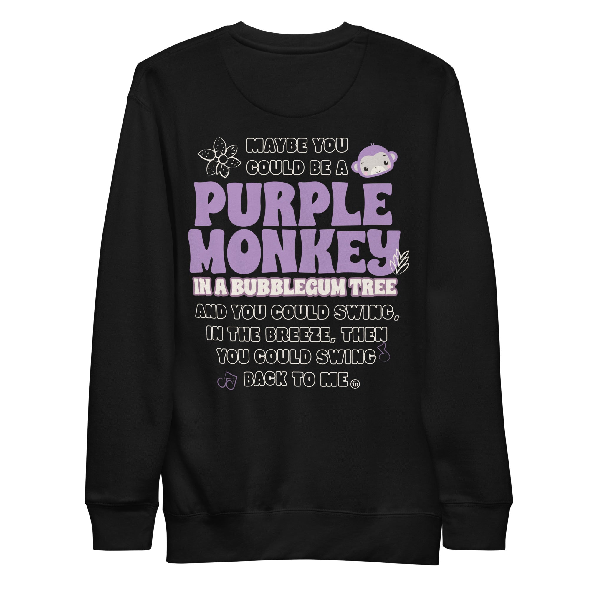 Fisher Price Purple Monkey Embroidered Graphic Sweatshirt