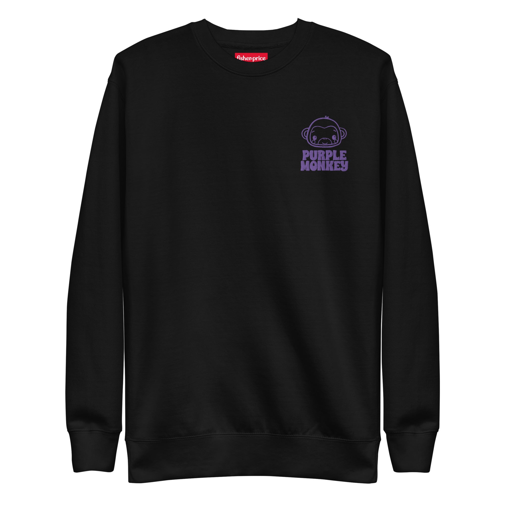 Fisher Price Purple Monkey Embroidered Graphic Sweatshirt