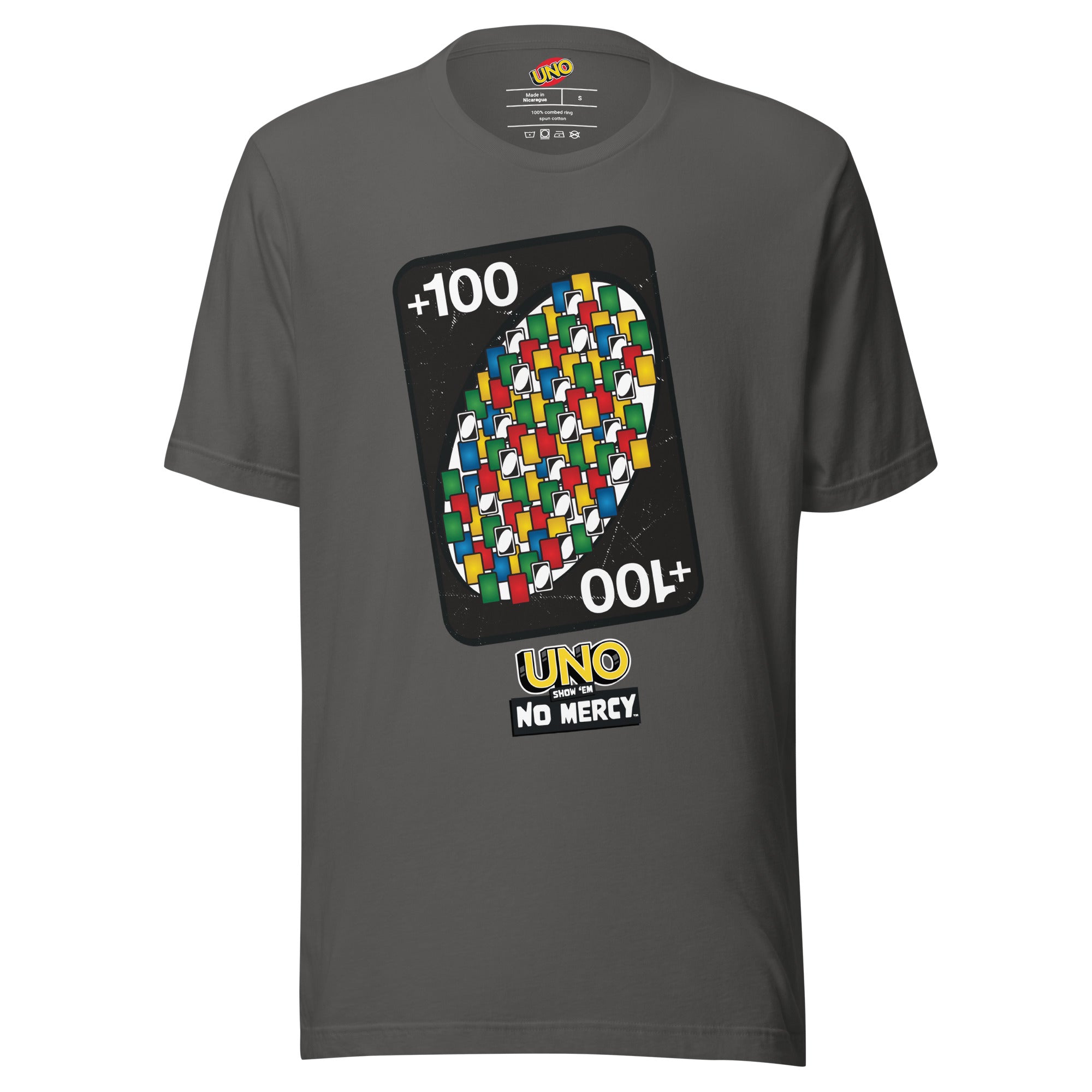 UNO +100 Card Grey T-Shirt