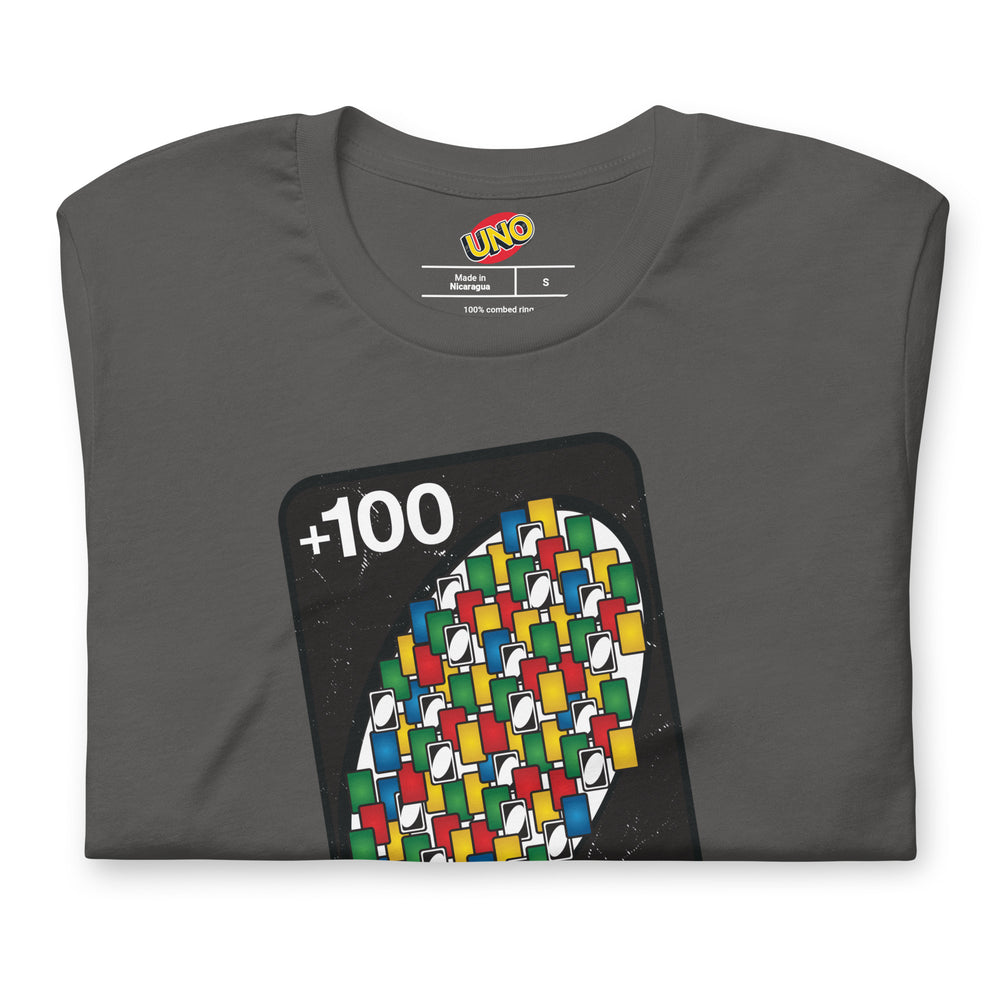 UNO +100 Card Grey T-Shirt