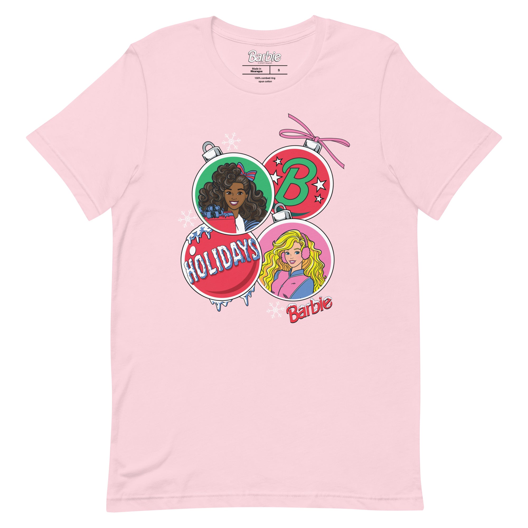 Barbie Holiday Ornaments Pink T-shirt