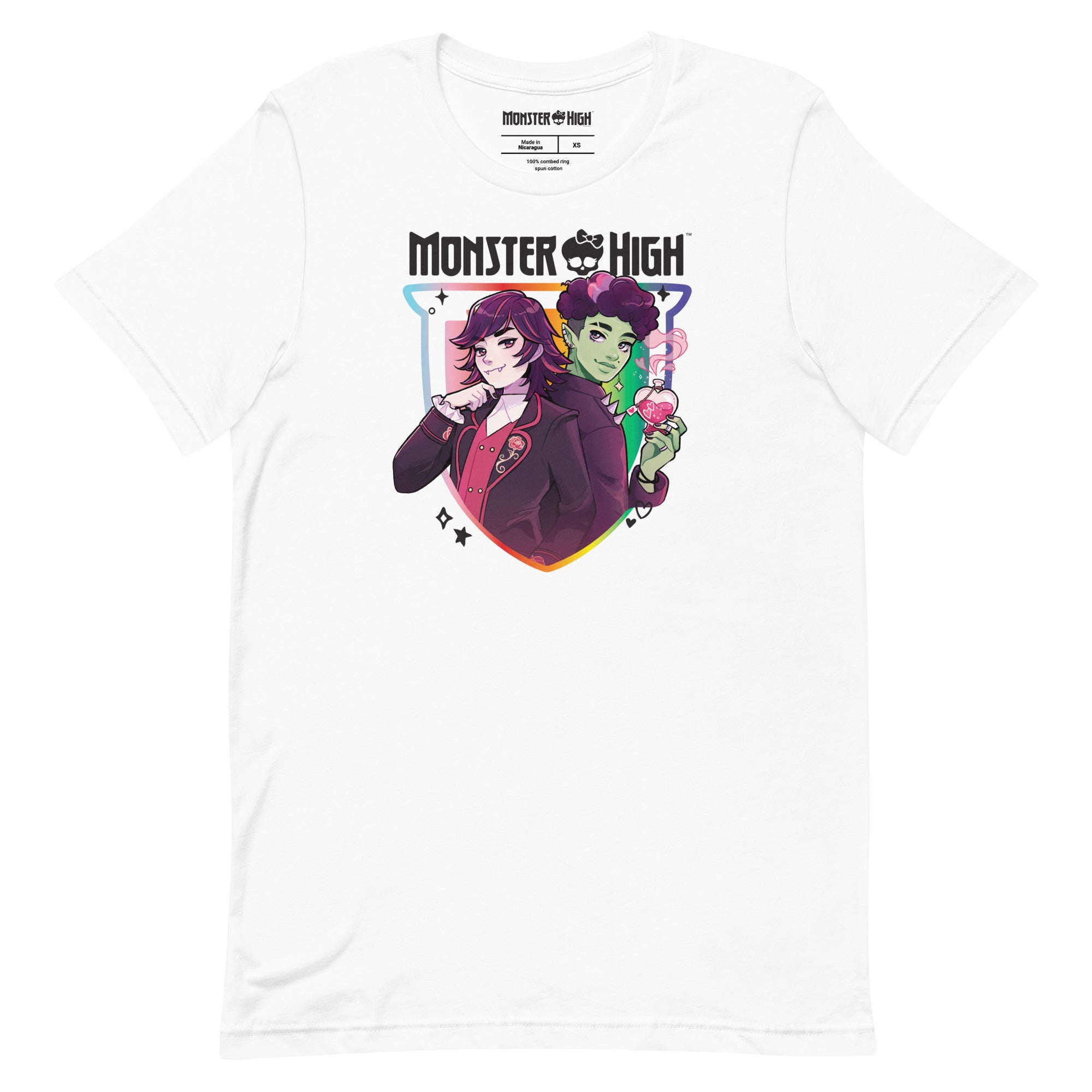 Monster High Pride Kieran & Spelldon White T-Shirt (Céli Godfried)