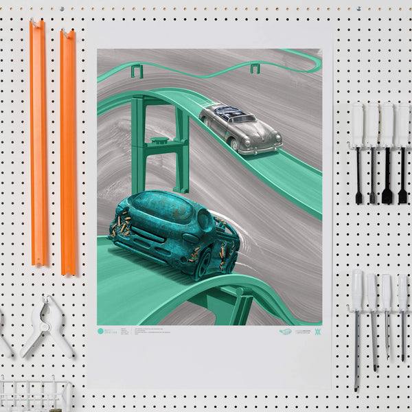 Hot Wheels x Daniel Arsham Legends Archive Lap 2 Poster | Mattel