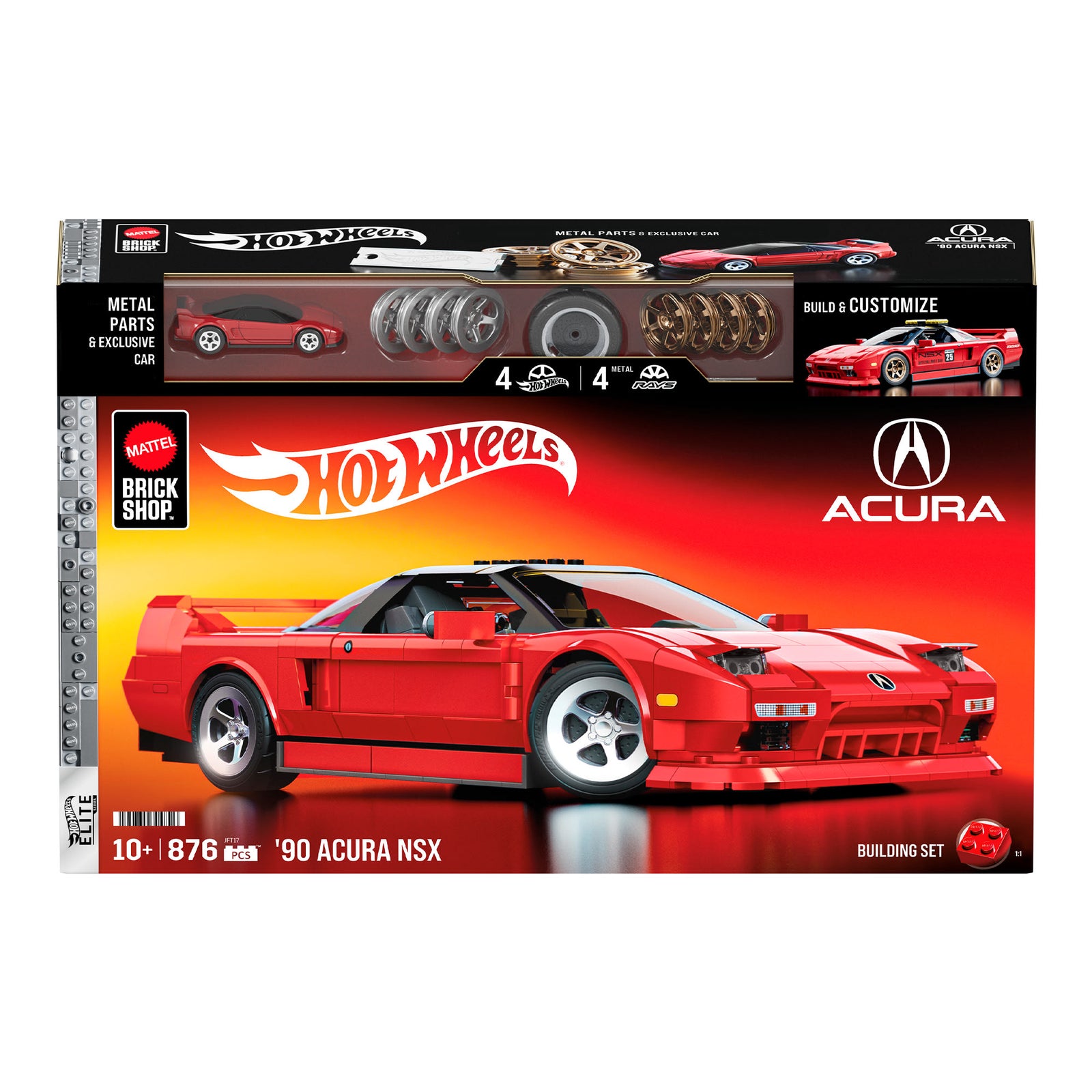 Mattel Brick Shop Hot Wheels ’90 Acura NSX Building Set