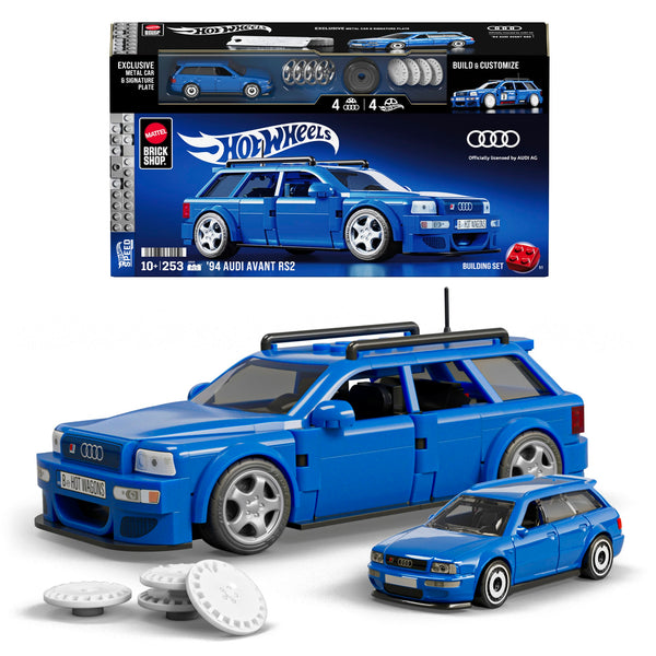 Hot Wheels 94 Audi Avant RS2 ビルディングセット Mattel Brick Shop Hot Wheels Audi Avant RS2 | Mattel Creations