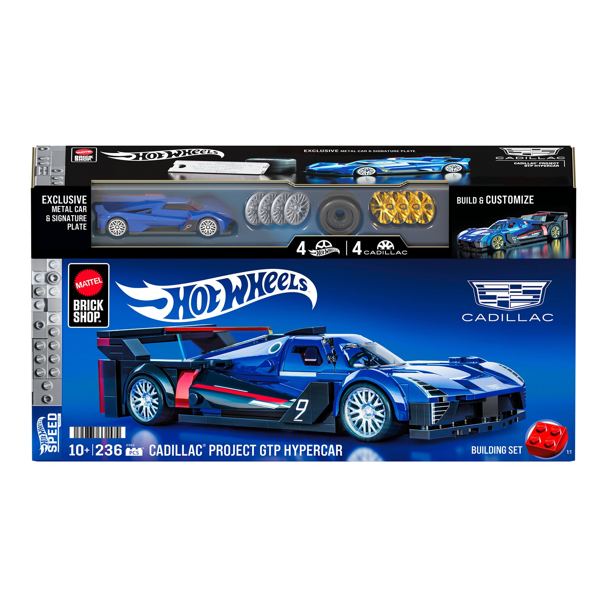 Mattel Brick Shop Hot Wheels Cadillac Project GTP Hypercar Building Set ...