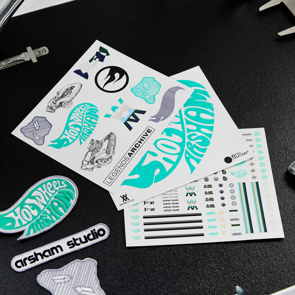 Hot Wheels x Daniel Arsham Patches & Sticker Set | Mattel Creations