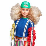 Barbie BMR1959 Doll - Color Block Sweatshirt with Logo Tape & Striped Shorts
