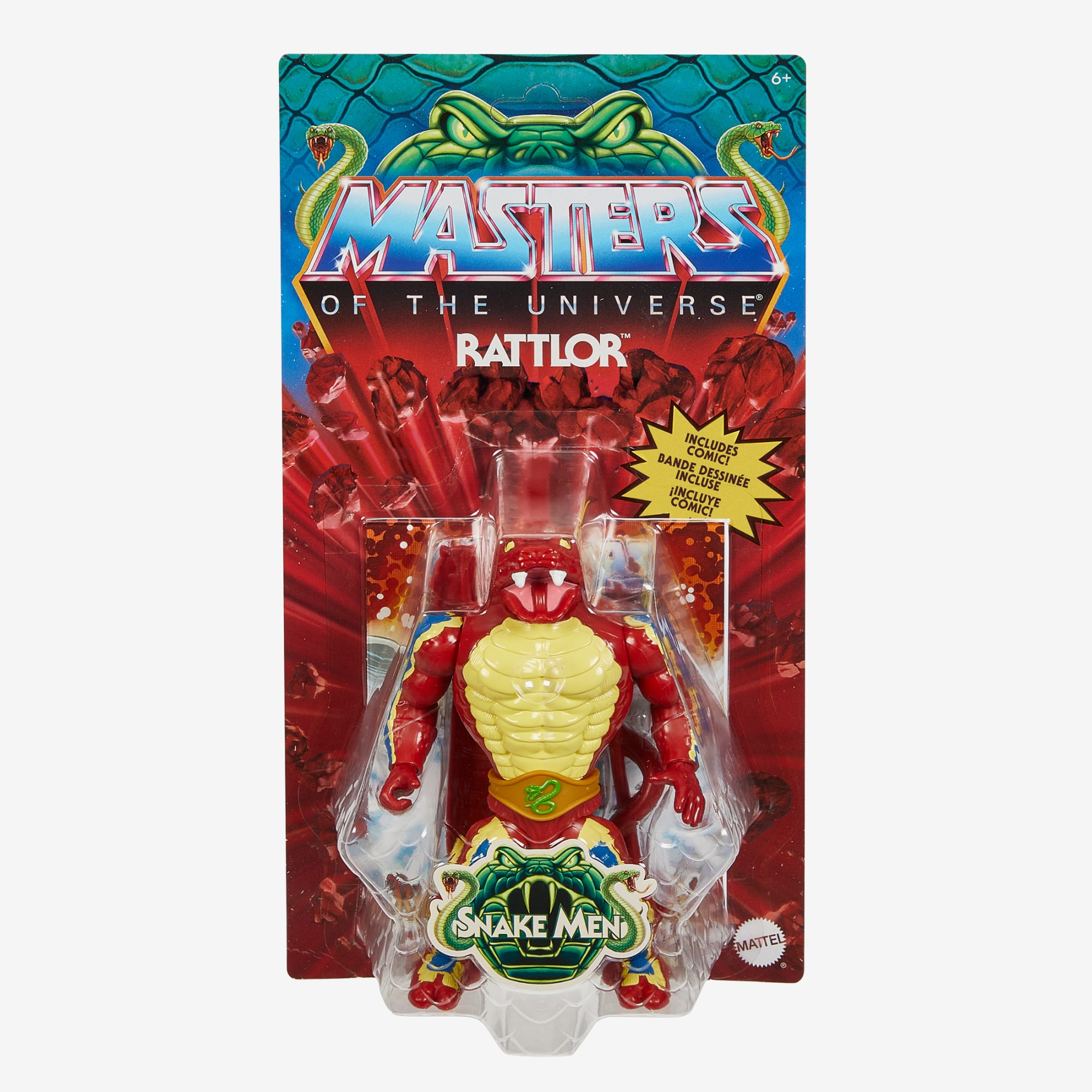 Masters of the Universe Origins - Lord Gr'Asp cattivo alieno degli Snake Men, action figure articolata da collezione alta 14 cm, armatura e accessori inclusi, giocattolo per bambini, 6+ anni, HYD30 Masters of the Universe Origins - Lord Gr'Asp cattivo alieno degli Snake Men, action figure articolata da collezione alta 14 cm, armatura e accessori inclusi, giocattolo per bambini, 6+ anni, HYD30
