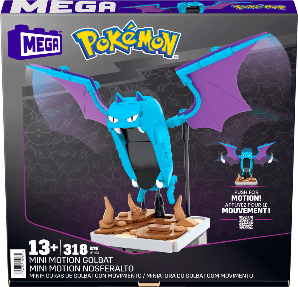 MEGA Pokémon - Golbat Mini Motion, personaggio meccanizzato
