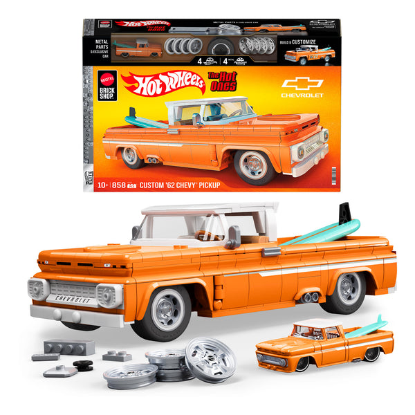 ホットウィール ブリックショップ CUSTOM ’62 CHEVY PICKUP Mattel Brick Shop Hot Wheels Custom '62 Chevy Pickup