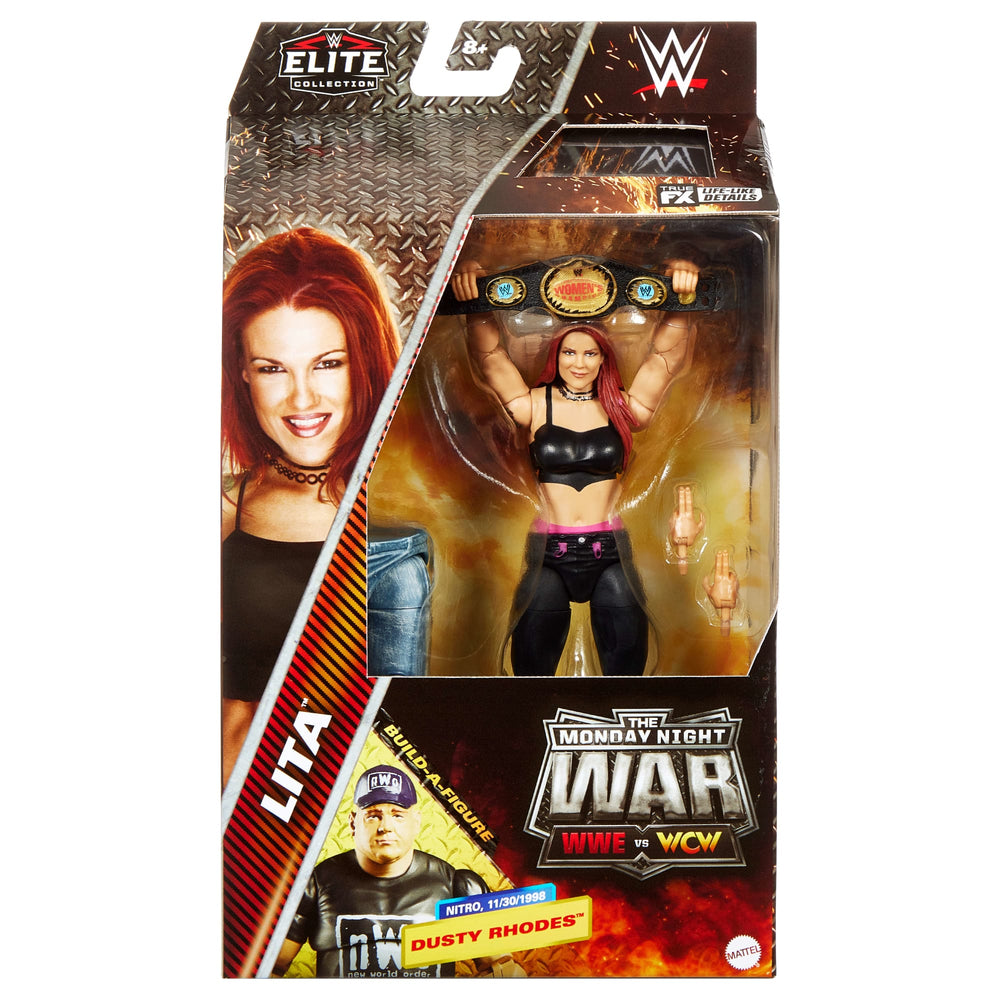 WWE Monday Night War Elite Collection Lita Action Figure & Dusty Rhodes Build-A-Figure Parts