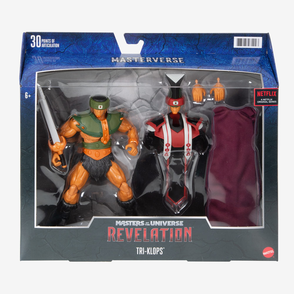 Masters Of The Universe – Masterverse Revelation Tri-Klops Action Figure 18 Cm, Snodato (30+ Punti), Con Accessori, Giocattolo Da Collezione Per Bambini 6+ Anni, GYY38