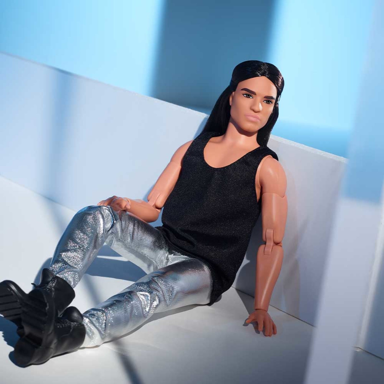 Barbie Looks Doll (Ken Doll Long Brunette Hair)