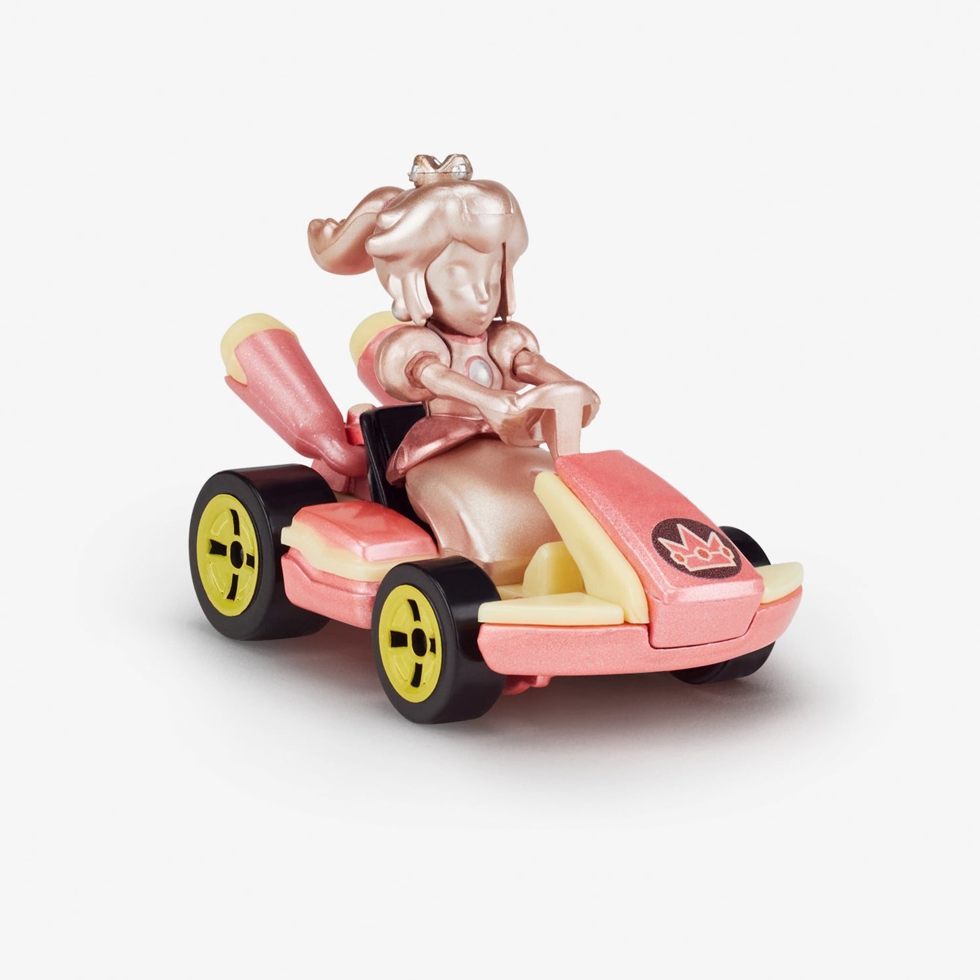 Hot Wheels Mario Kart Pink Gold Peach Collectible Vehicle